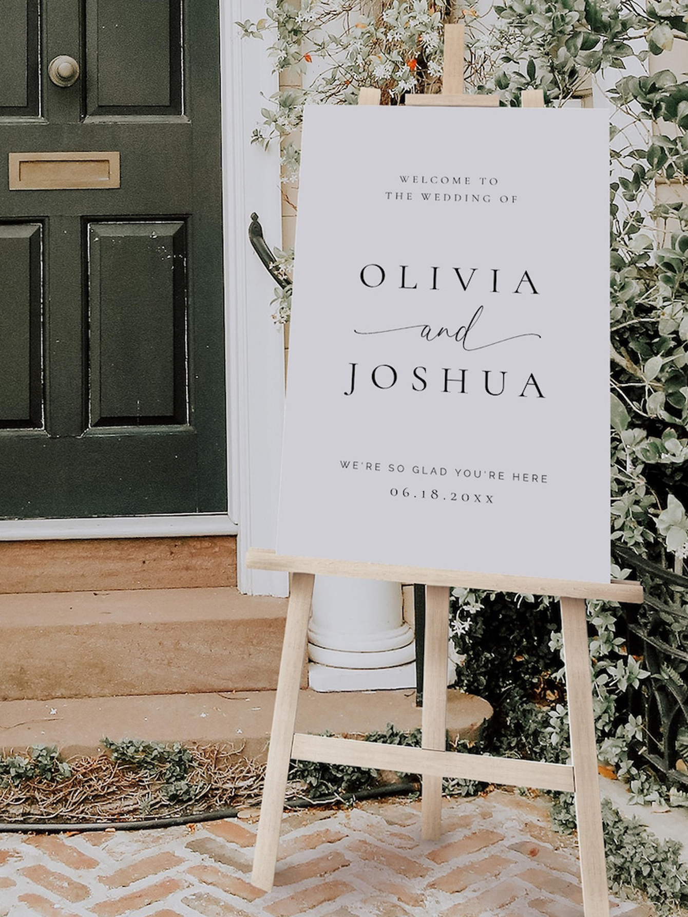 Minimalist Wedding Welcome Sign